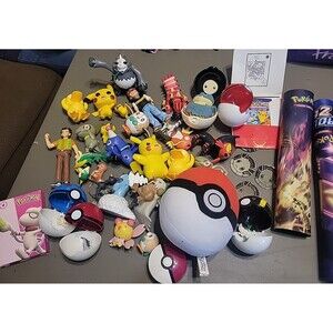 Huge Pokemon Lot Figures‎ Ash Brock toys balls McDonalds & etc...